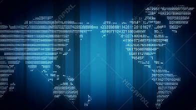 Digital world map background