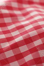 Detailed red picnic cloth
