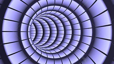 Grid 3D Color Violet Volumetric Tunnel Seamless Loop