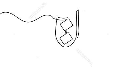 Animated celebration toast glasses single line drawing minimal design