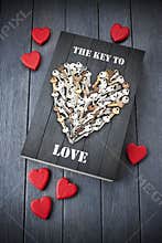 Key Love Book Hearts