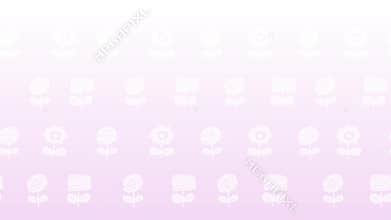 Retro hand-drawn floral pattern seamless loop animation. motion background.