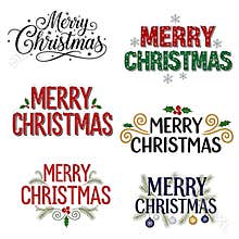 Vector Celebrate the joyous spirit of the season with these festive Merry Christmas typographic designs perfect for holiday greeti