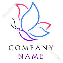 Butterfly company logo name use for cards