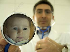 Reflection in stethoscope