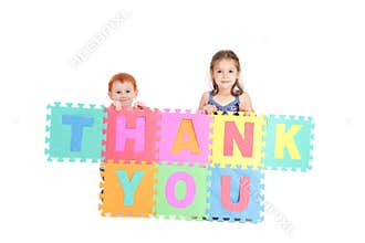 Kids thank you sign