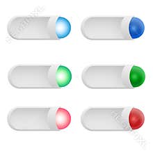 Modern button set vector