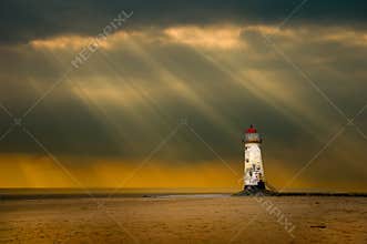 Lighthouse and storm