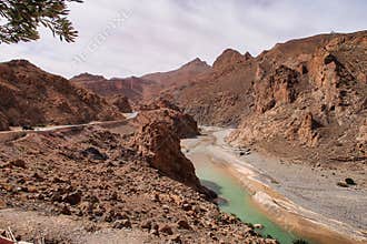 Moroccan mountain landscape between Midelt abd Erfoud