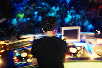 DJ performing in the club