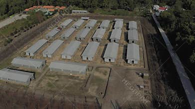 Phu Quoc Coconut Prison concentration camp museum 4K Drone shot