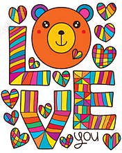 Valentine love gift love poster bear