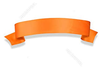 Orange Ribbon Banner