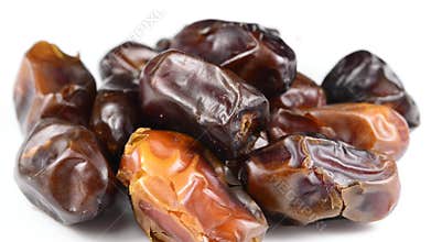 Dates, closeup on a turn table