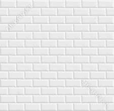 Seamless ceramic tiles, white wall background