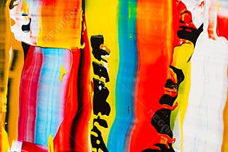 Abstract background. Oil acrylic paint. Thick brushstrokes. Colorful painting with copy space. Book cover poster.