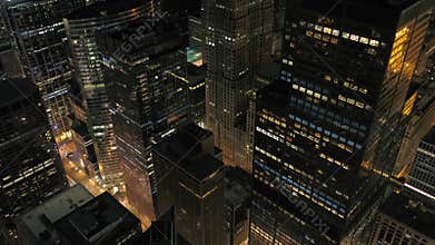 Aerial Illinois Chicago July 2017 Night 4K Inspire 2