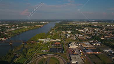 Aerial Arkansas Little Rock September 2016 4K