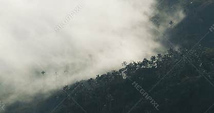 Clouds moving in the Andes