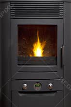 Wooden Pellet Heater Flame