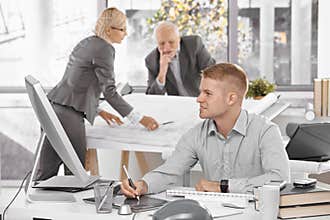 Designer team at work in office