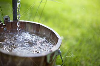 Water Splashing in Bucket