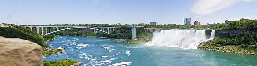 Rainbow Bridge and Niagara Falls USA