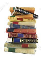 Stack of vintage books