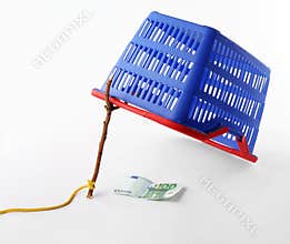 Shopping basket - consumer trap concept