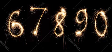 Anniversary numbers sparkler 2