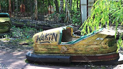 Chernobyl Pripyat Kids Electric Bumper Car In Amusement Park