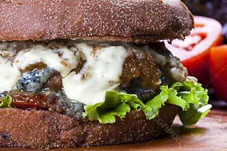 hamburguer served on Australian bread