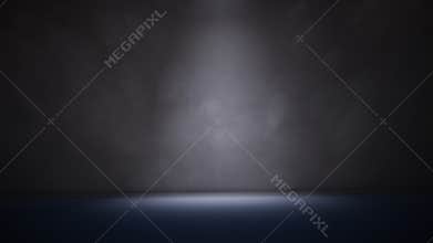 Abstract dark background with spotlight and smoke