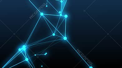 Abstract blue plexus background.Technology network background
