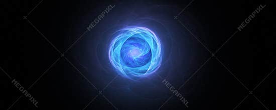 Blue circle energy clouds background