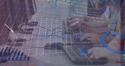 Animation of financial data processing over diverse children using computers