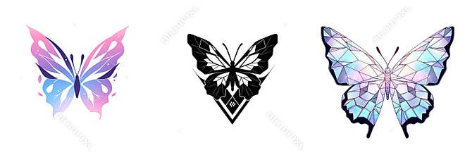 Butterfly Logo 2D AI Generated