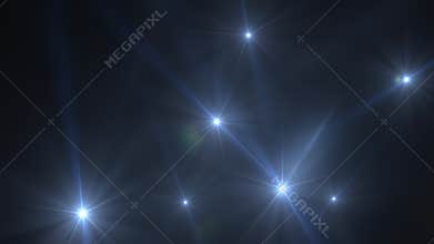 Loop glow blue flashing optical lens flares abstract background