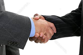 Close Up Businessmen Shaking Hands