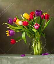 Still life with tulips