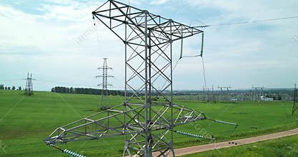 High-voltage poles
