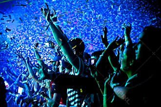 Festival Crowd Hands Up