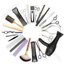 Beauty salon and barbershop background