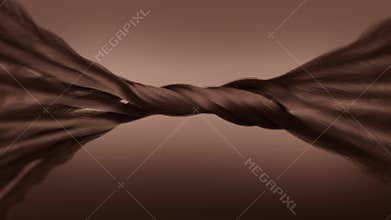 Strong healthy hair concept. Brunette hair is curled showing power and strength.