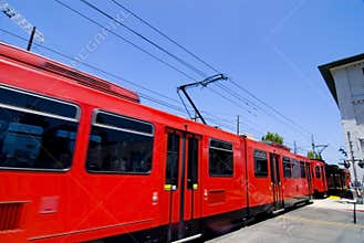 Commuter train at station