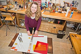 Cutting glass for art