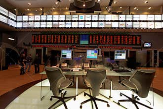 Trading panels at Bovespa Brazilian Stock Exchange Market