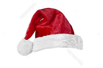 a christmas santa claus hat on a transparent background in PNG format