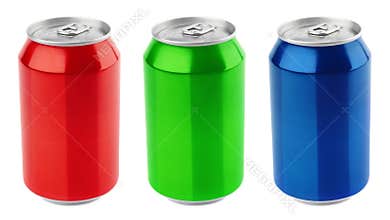 Set of aluminum cans