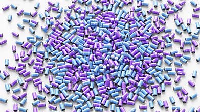 Big pile of batteries isolated on white background